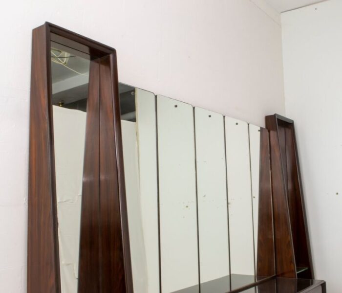 walnut sideboard with mirrors by guglielmo ulrich for ar ca 1940s 5