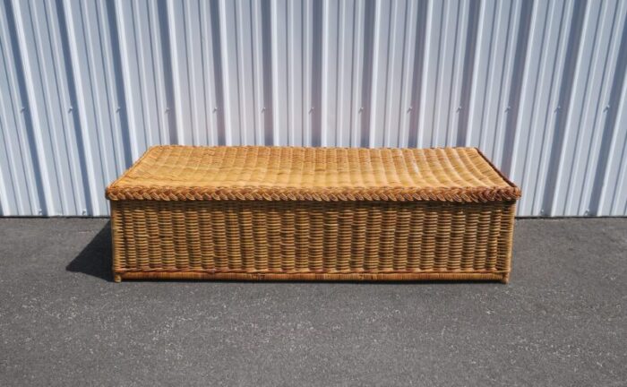 wicker bench ottoman coffee table 2297