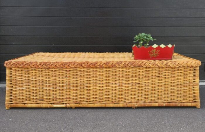 wicker bench ottoman coffee table 3986