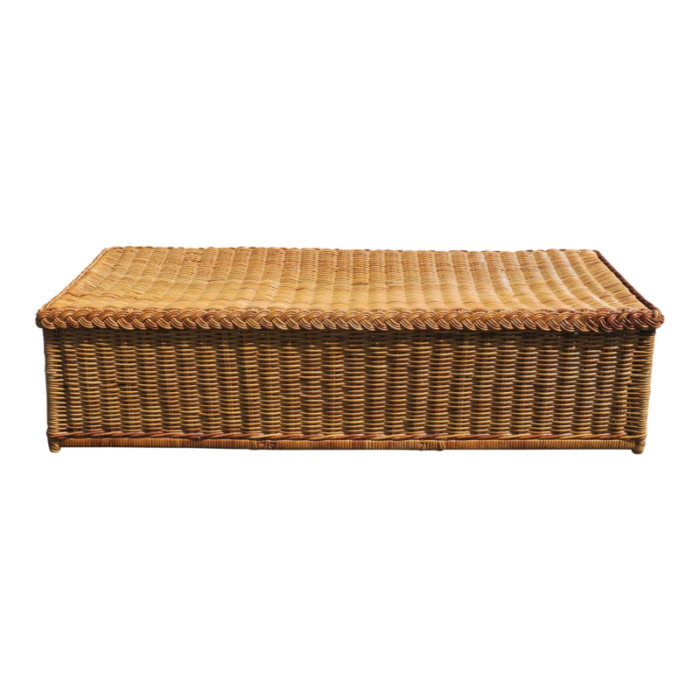 wicker bench ottoman coffee table 4424