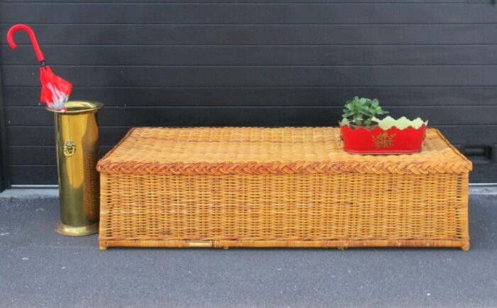 wicker bench ottoman coffee table 9115